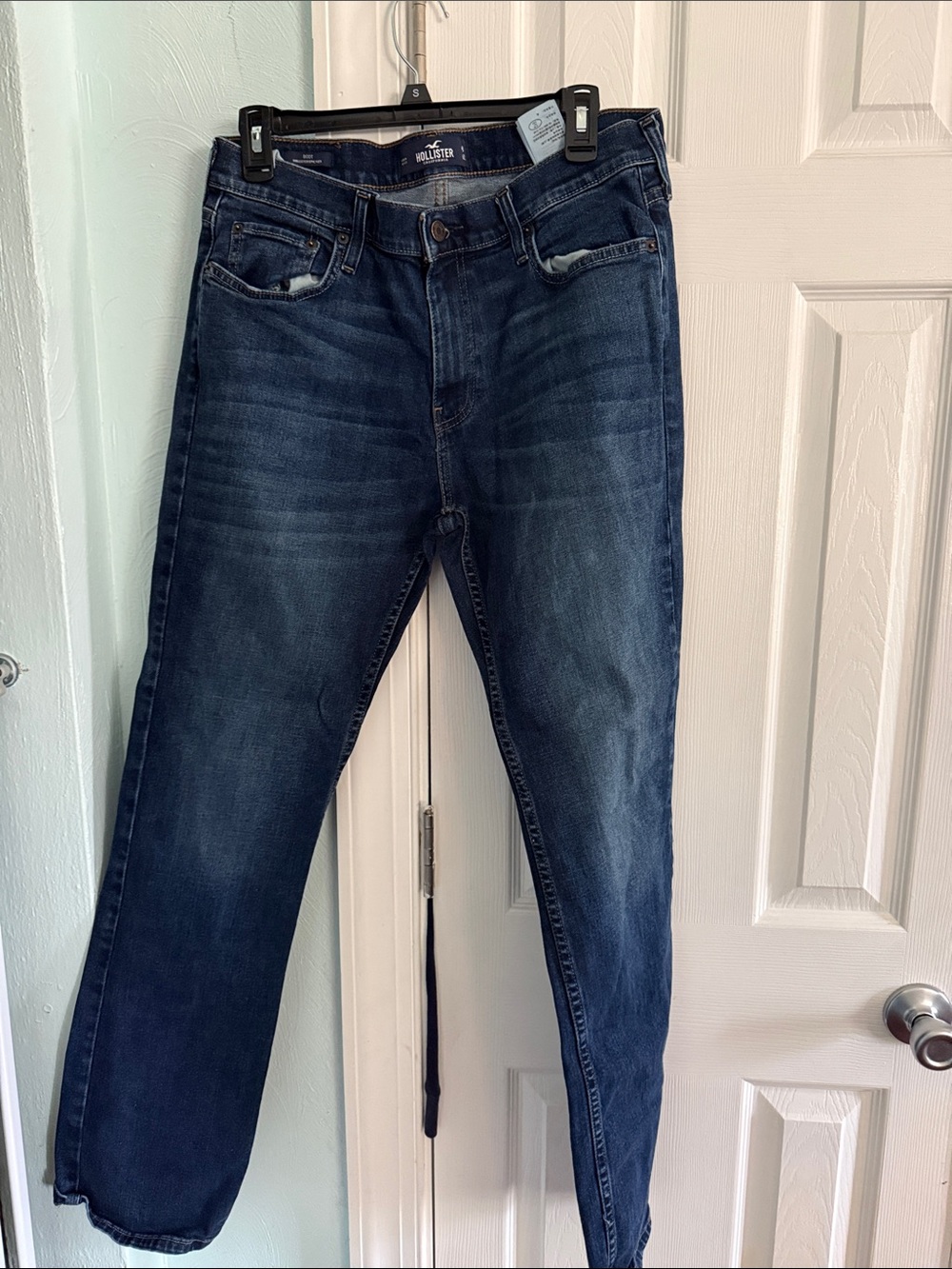 Hollister Men's Dark Blue Boot Cut Jeans